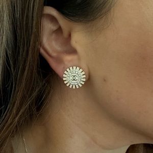 Repurposed Vintage Chanel Button Earrings